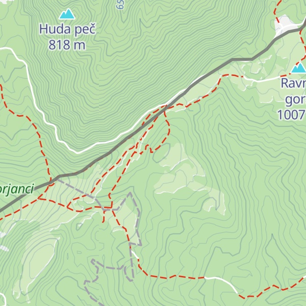 Map of Hranilovićev vrh