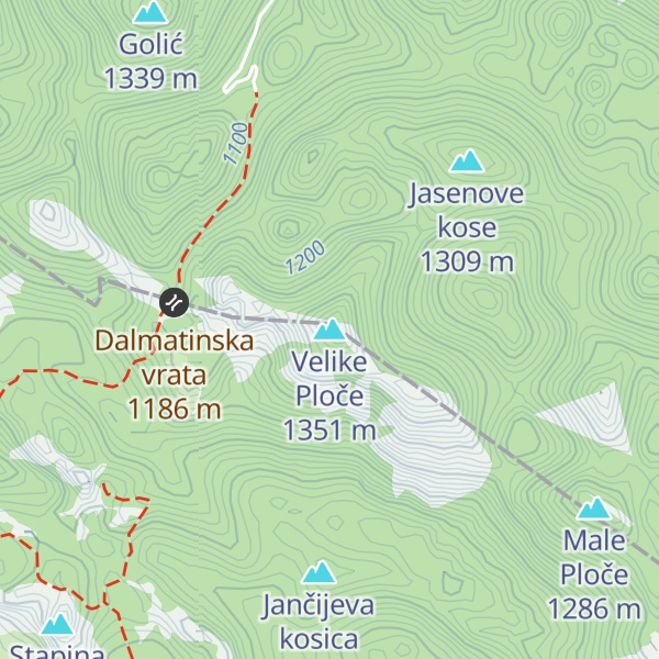 Map of Velike Ploče