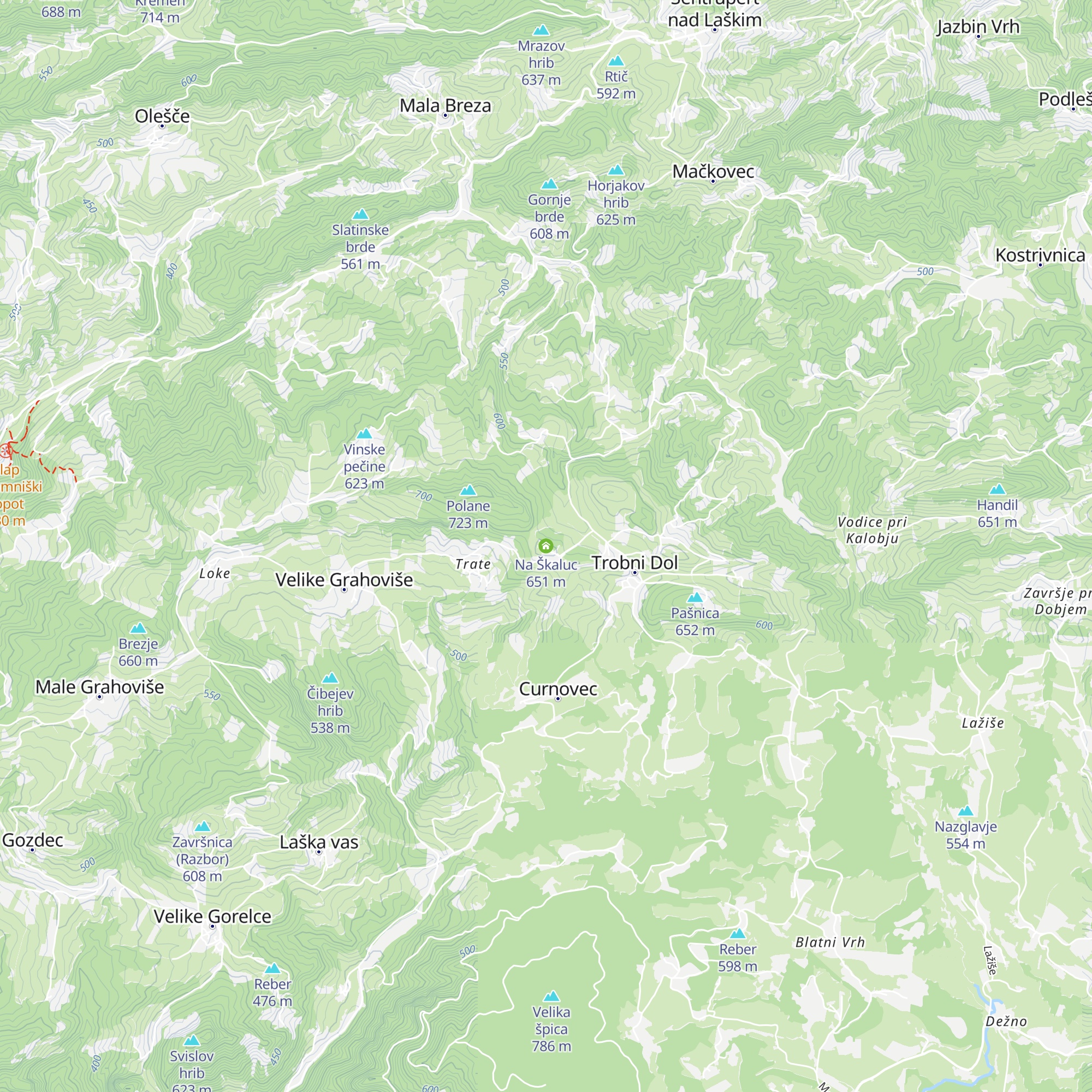 Na Škaluc map