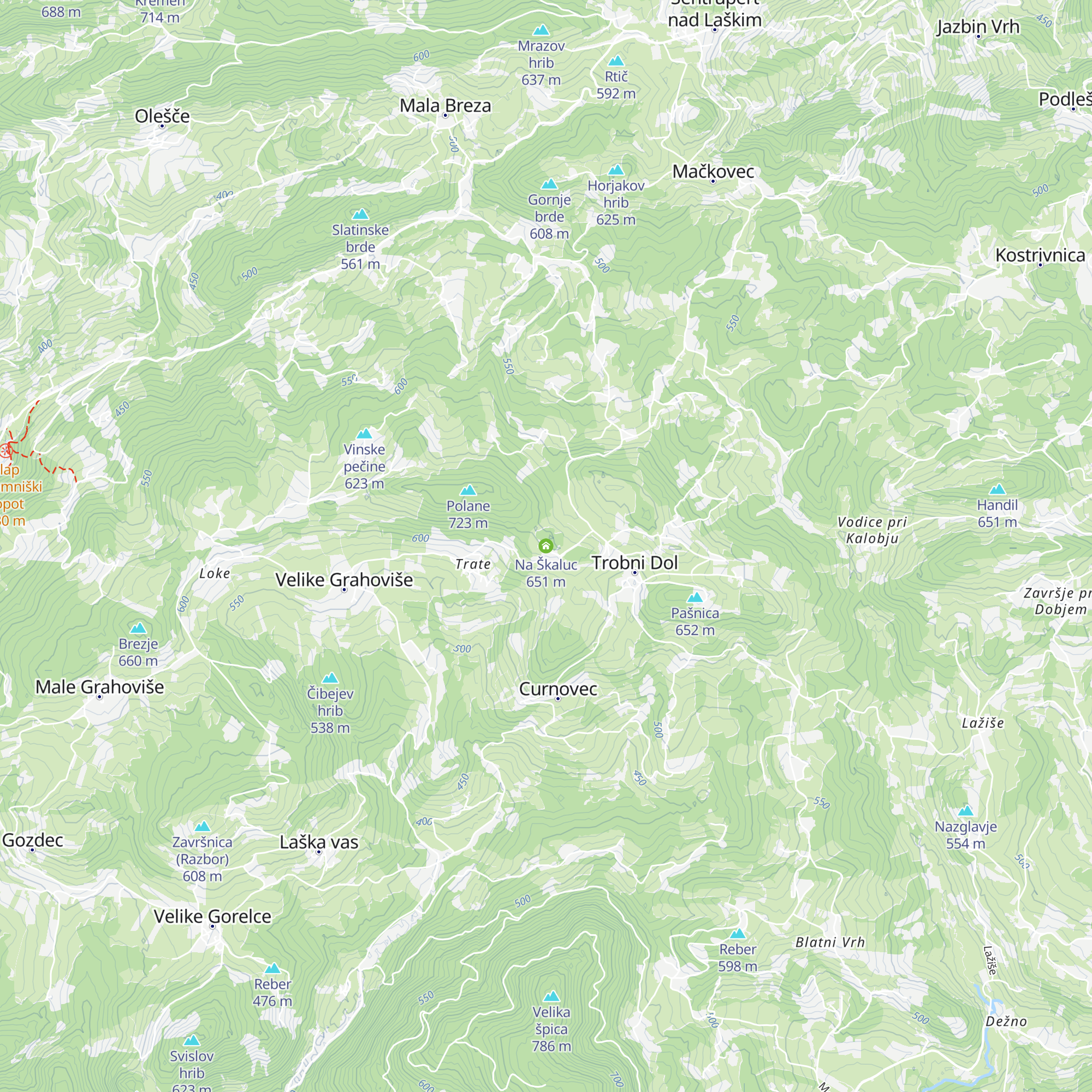 Na Škaluc map