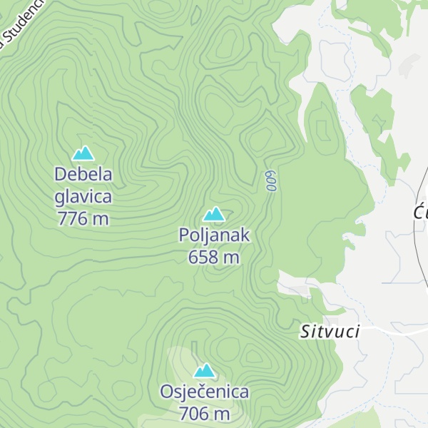 Map of Poljanak