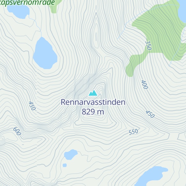 Map of Rennarvasstinden