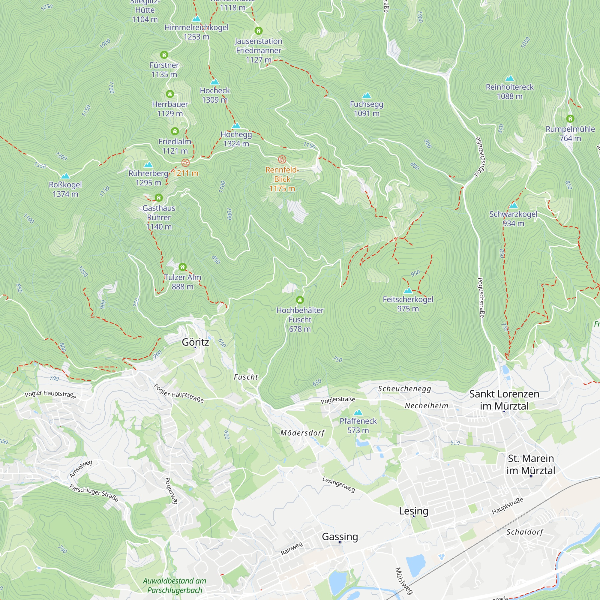 Hochbehälter Fuscht map
