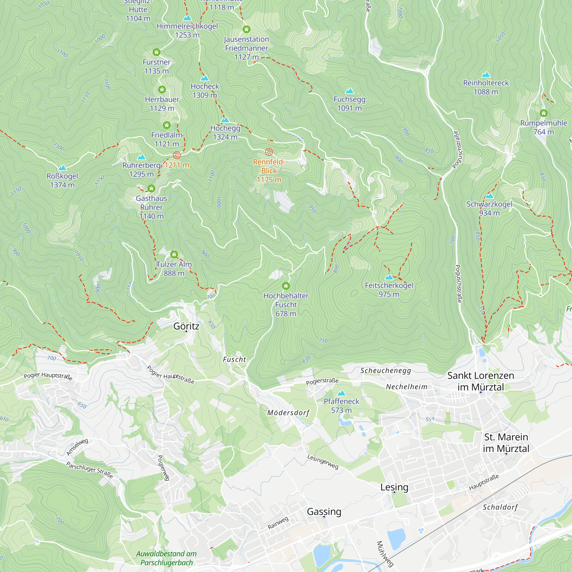 Hochbehälter Fuscht map
