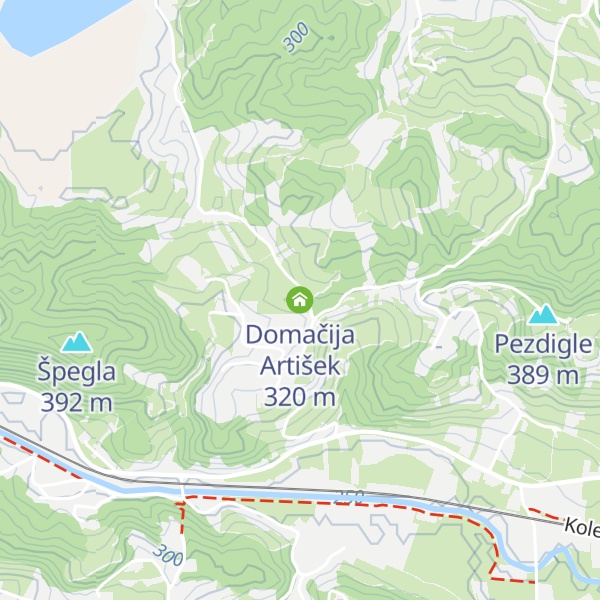 Map of Domačija Artišek