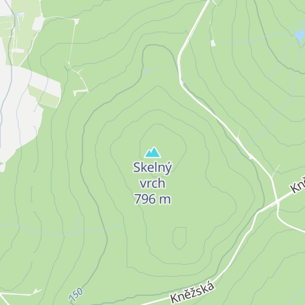 Map of Skelný vrch