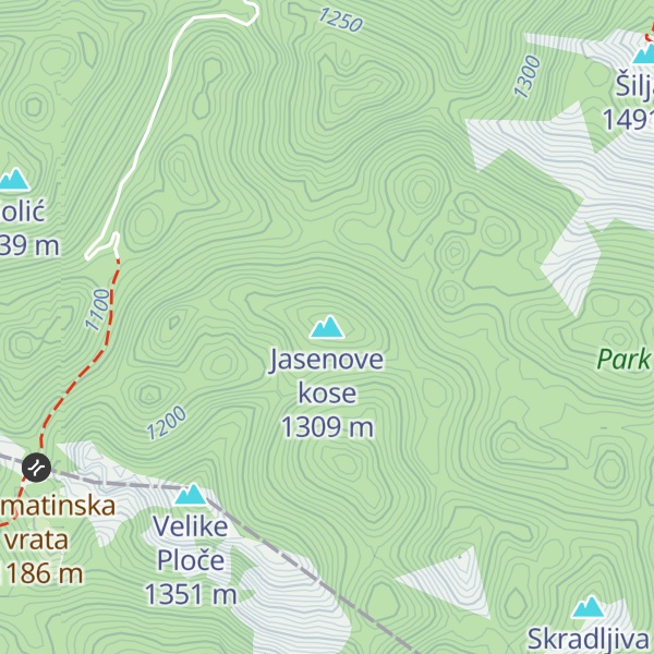 Map of Jasenove kose