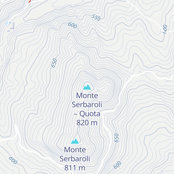 Map of Monte Serbaroli – Quota