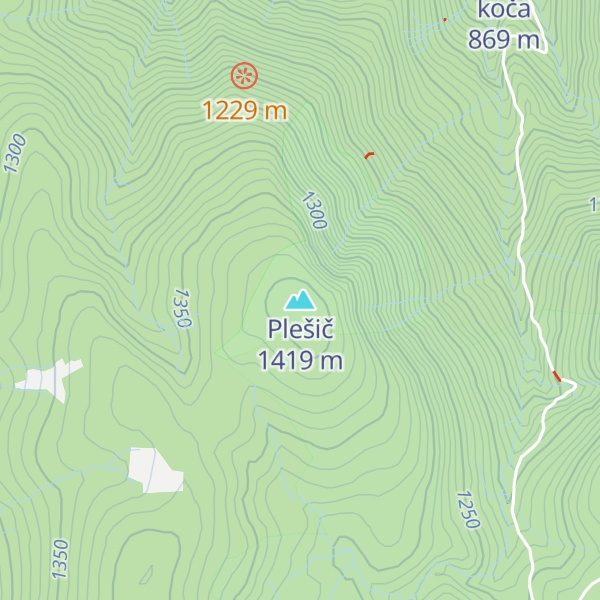Map of Plešič