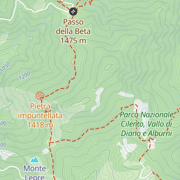 Map of Monte Pietra dell'Erba