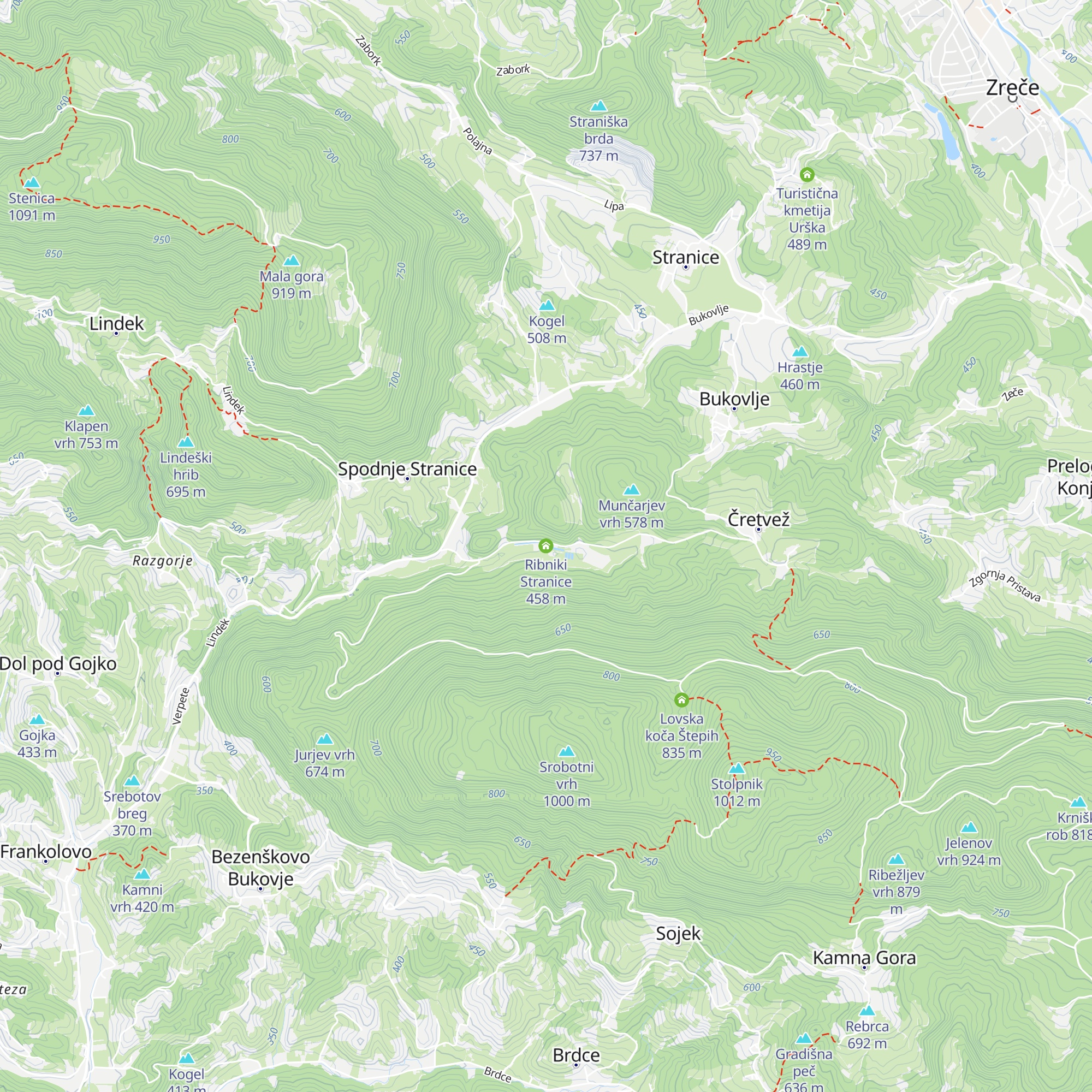 Ribniki Stranice map