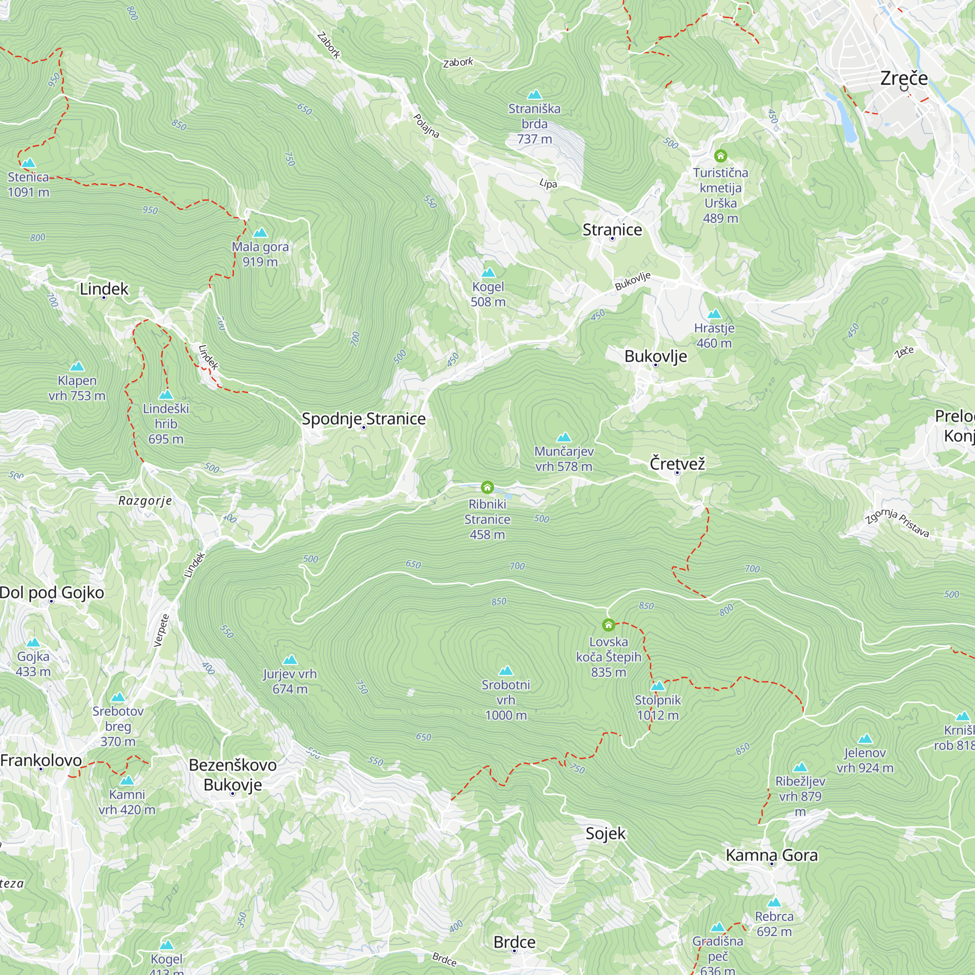 Ribniki Stranice map