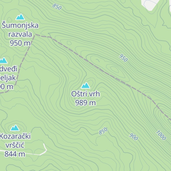 Map of Oštri vrh