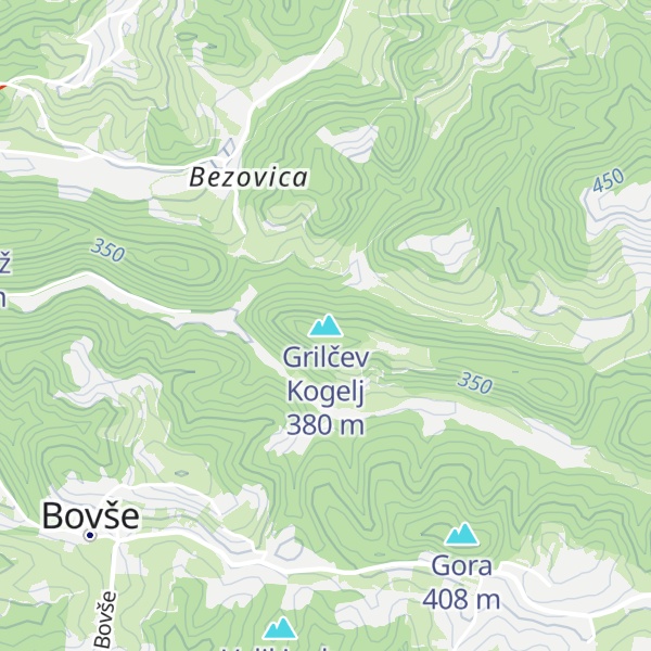 Map of Grilčev Kogelj