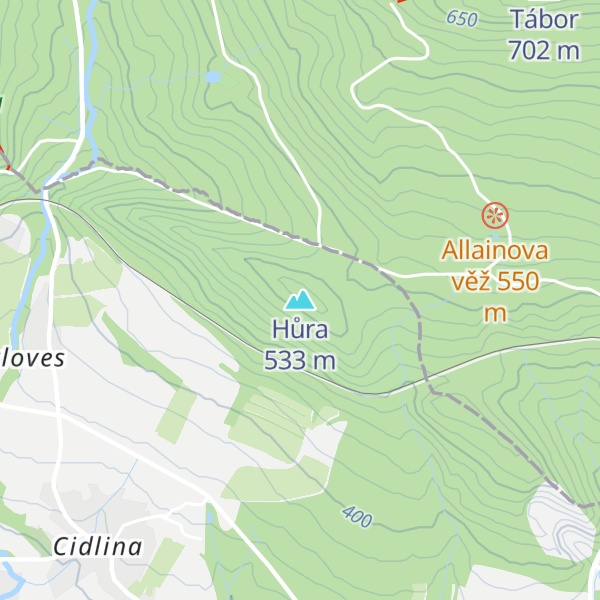 Map of Hůra