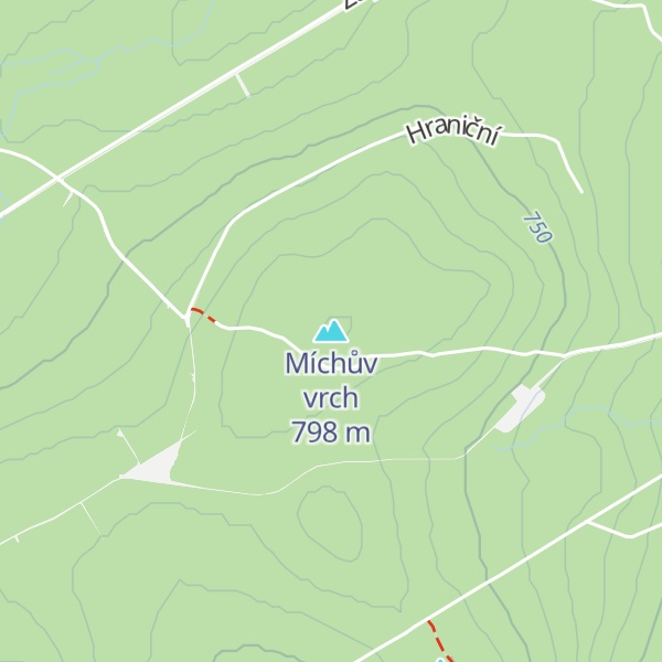 Map of Míchův vrch