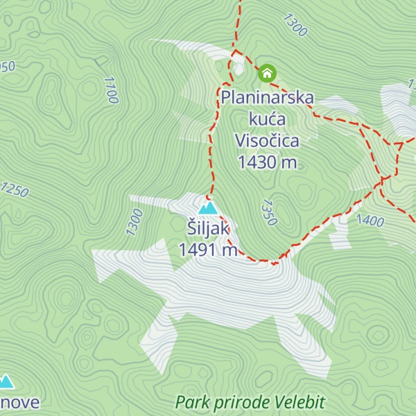 Map of Šiljak