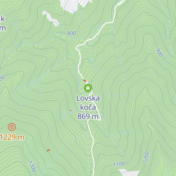 Map of Lovska koča