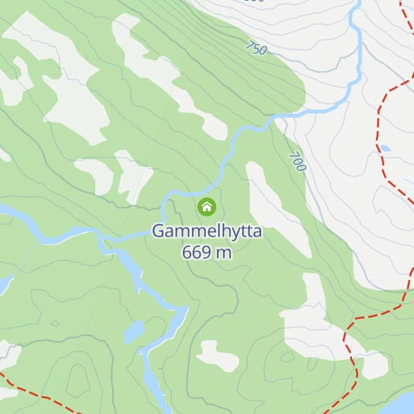 Map of Gammelhytta