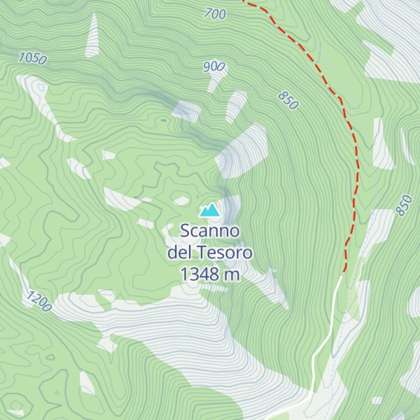 Map of Scanno del Tesoro