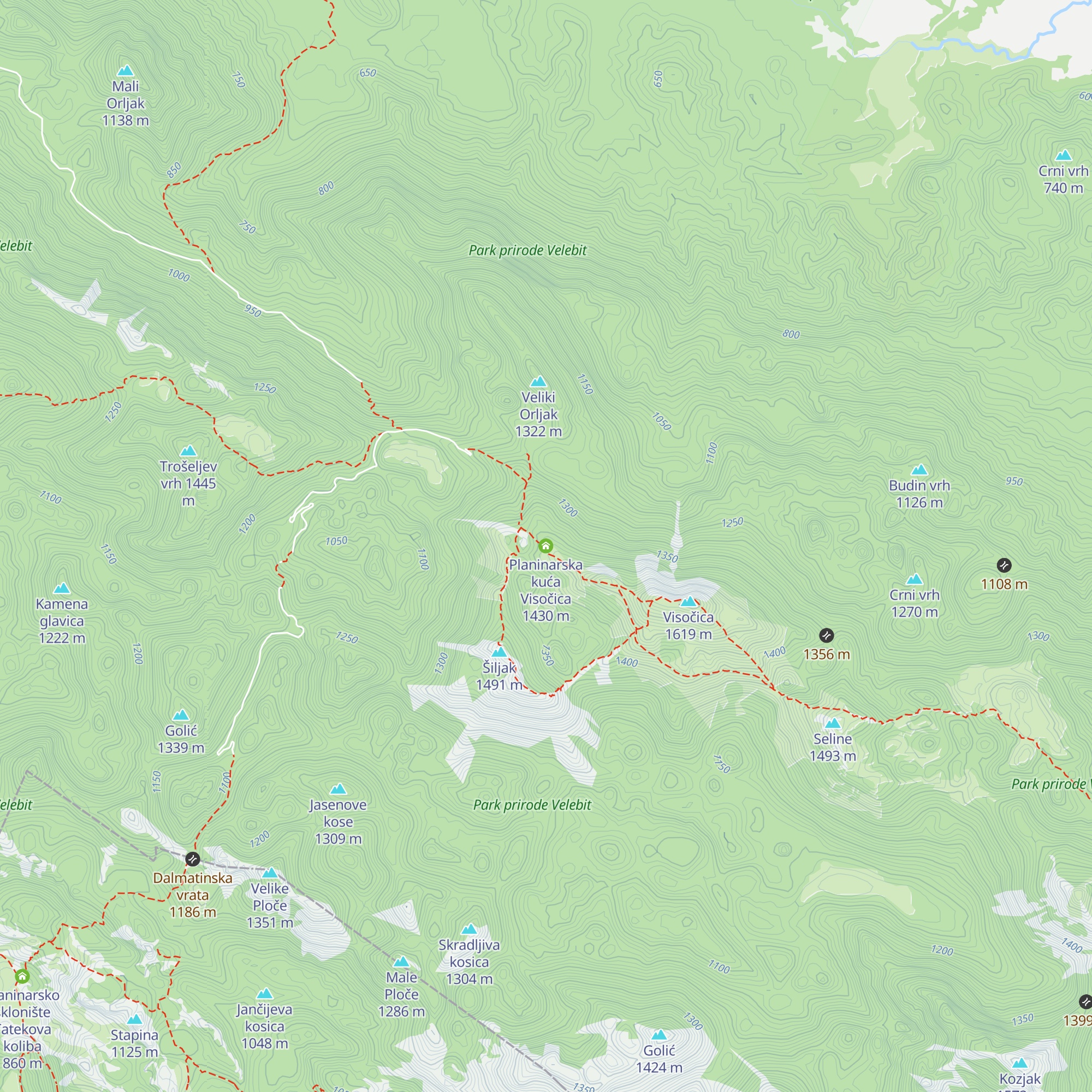 Planinarska kuća Visočica map
