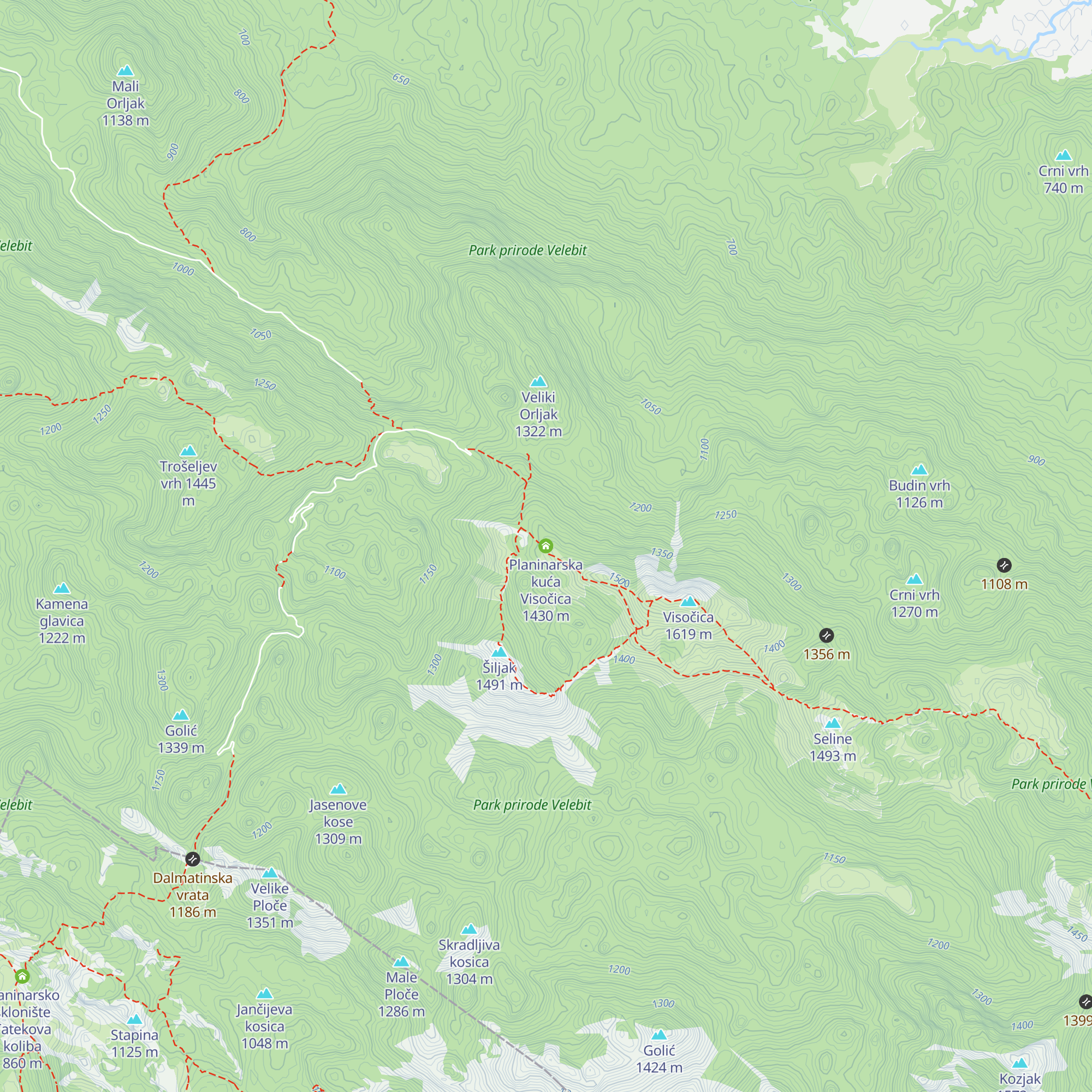 Planinarska kuća Visočica map