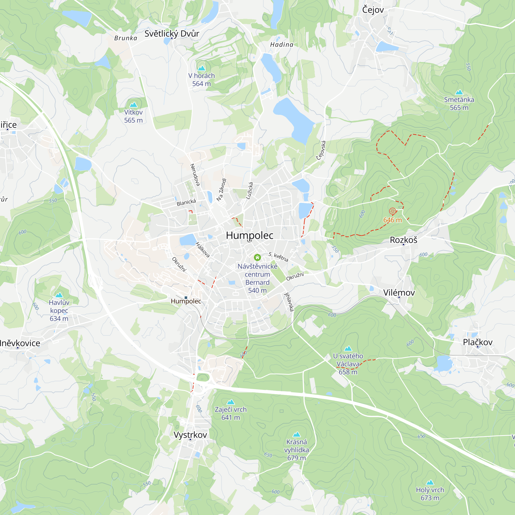 Návštěvnické centrum Bernard map