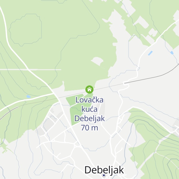 Map of Lovačka kuća Debeljak