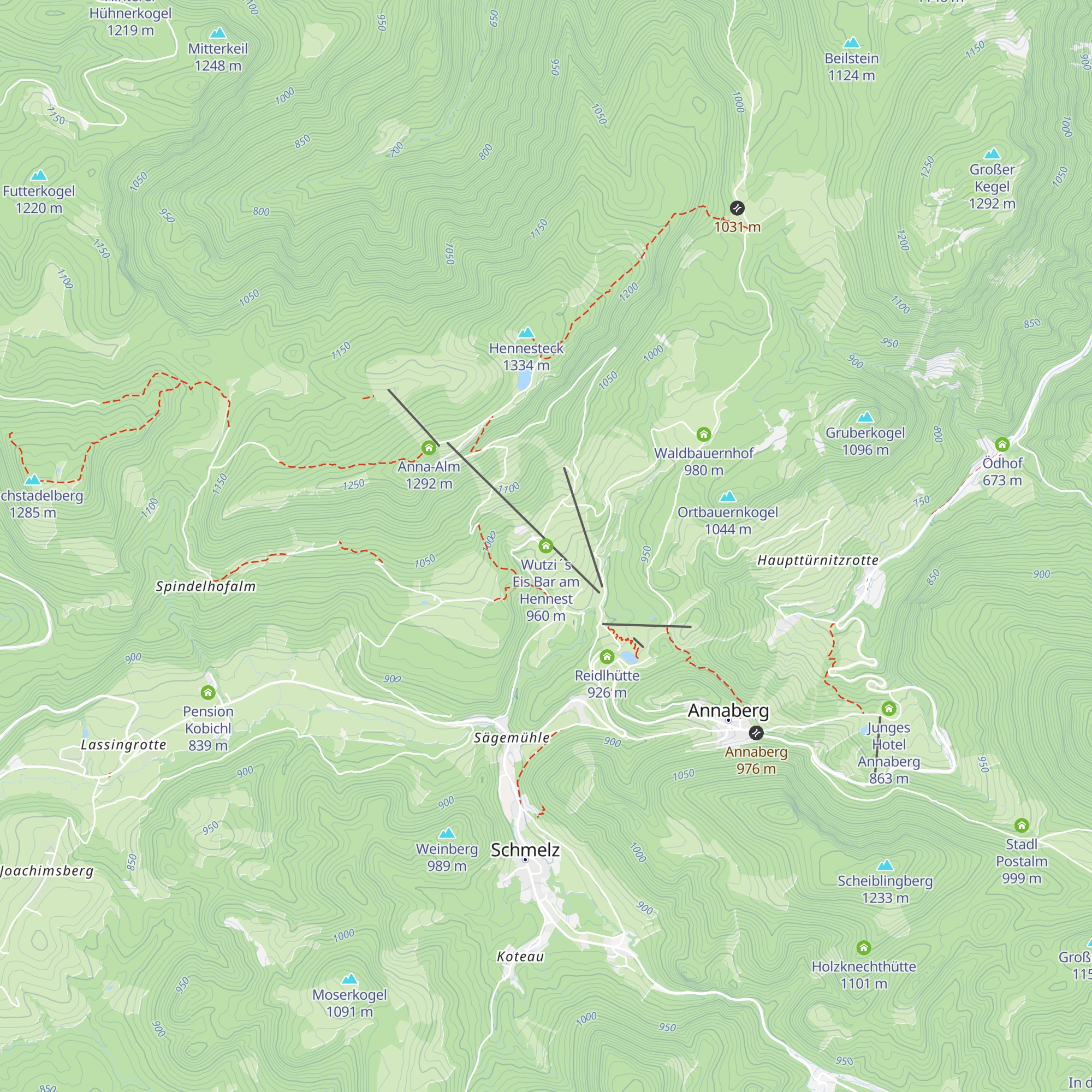Wutzi´s Eis Bar am Hennest map