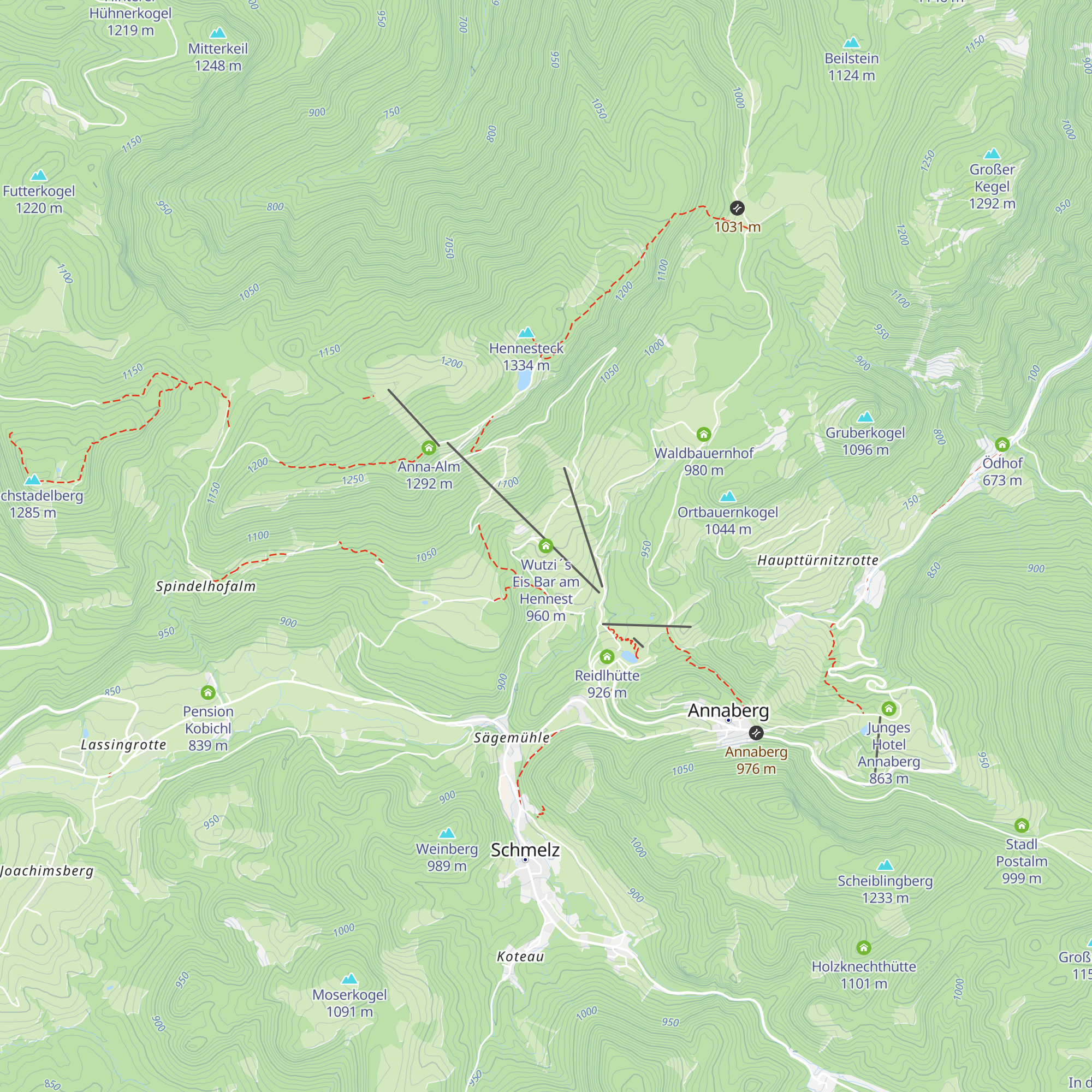 Wutzi´s Eis Bar am Hennest map