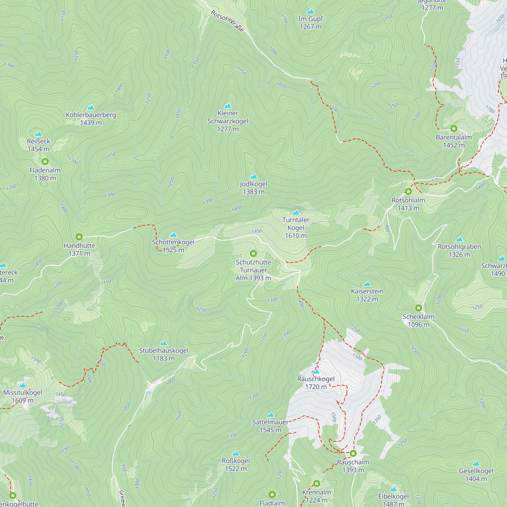 Schutzhütte Turnauer Alm map