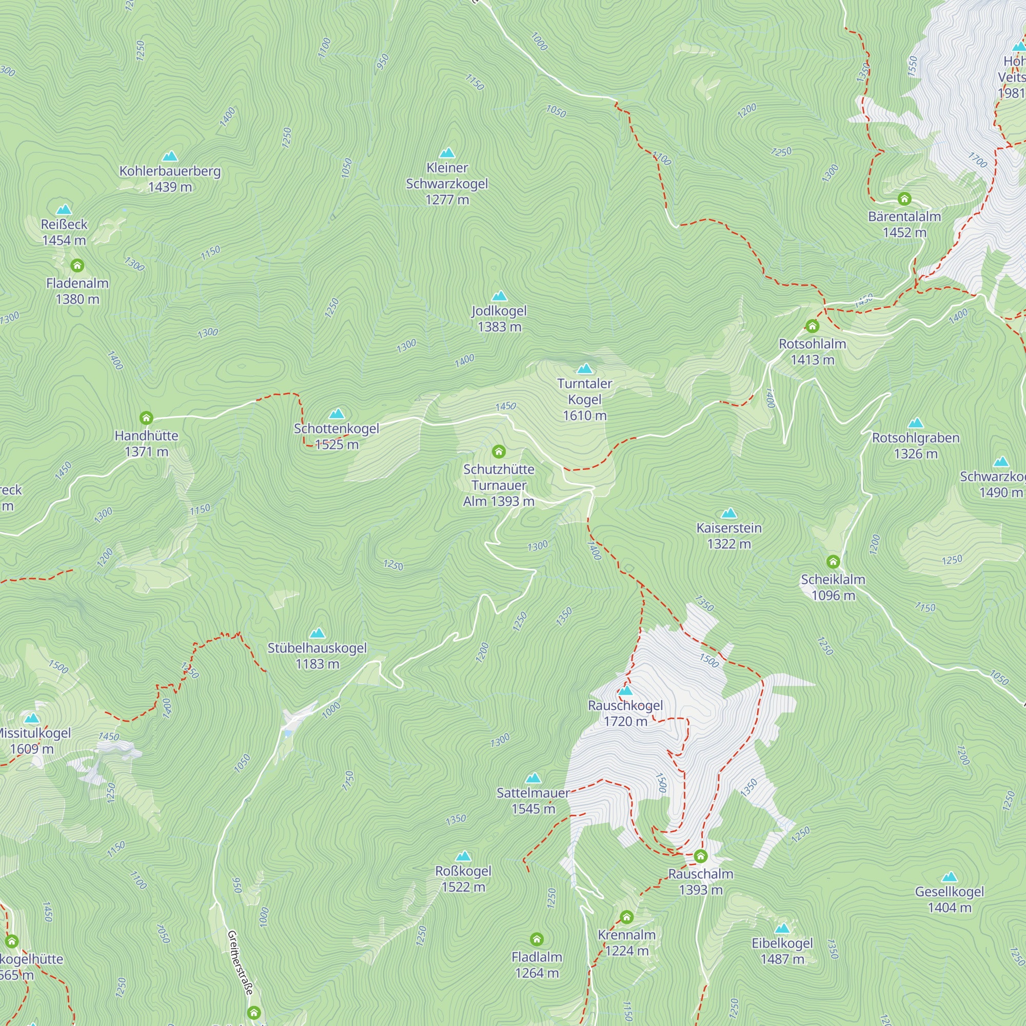 Rosental Hütte map