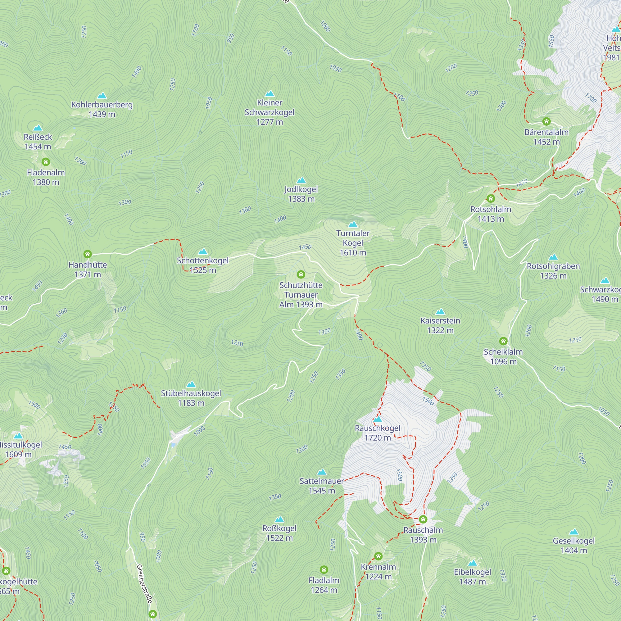 Rosenfeld Alm map