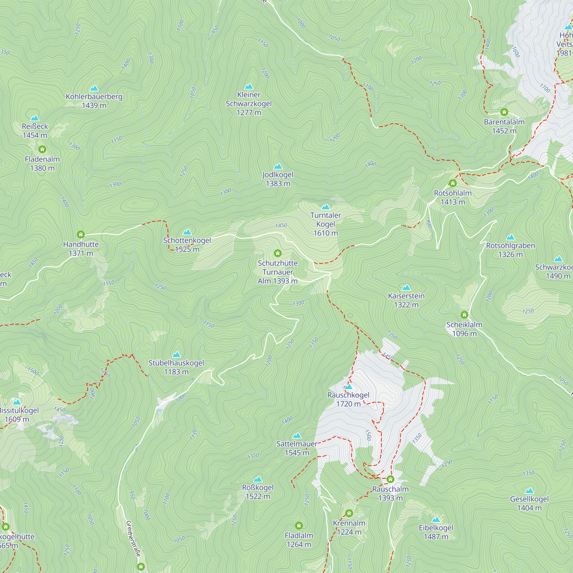 Rosenfeld Alm map