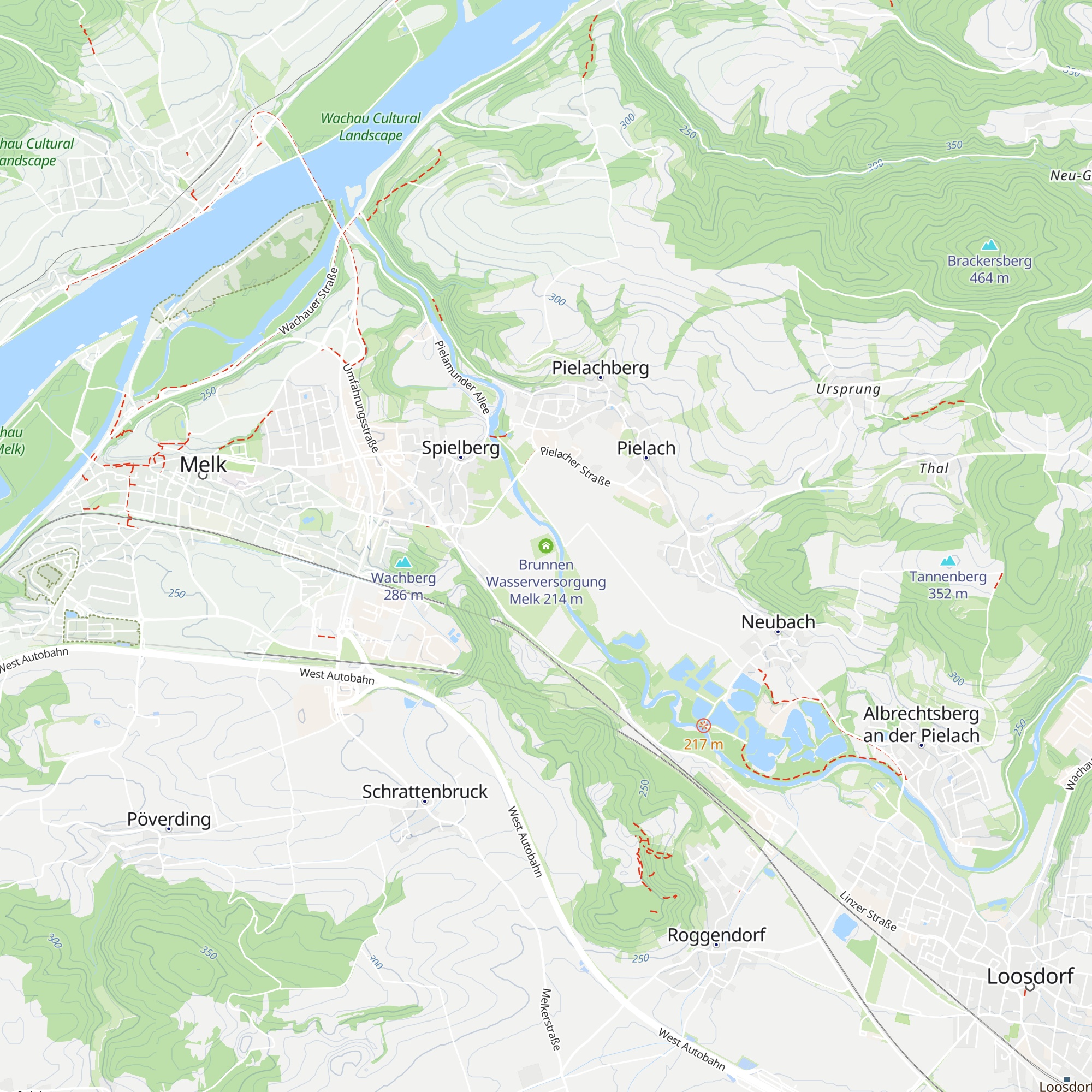 Brunnen Wasserversorgung Melk map