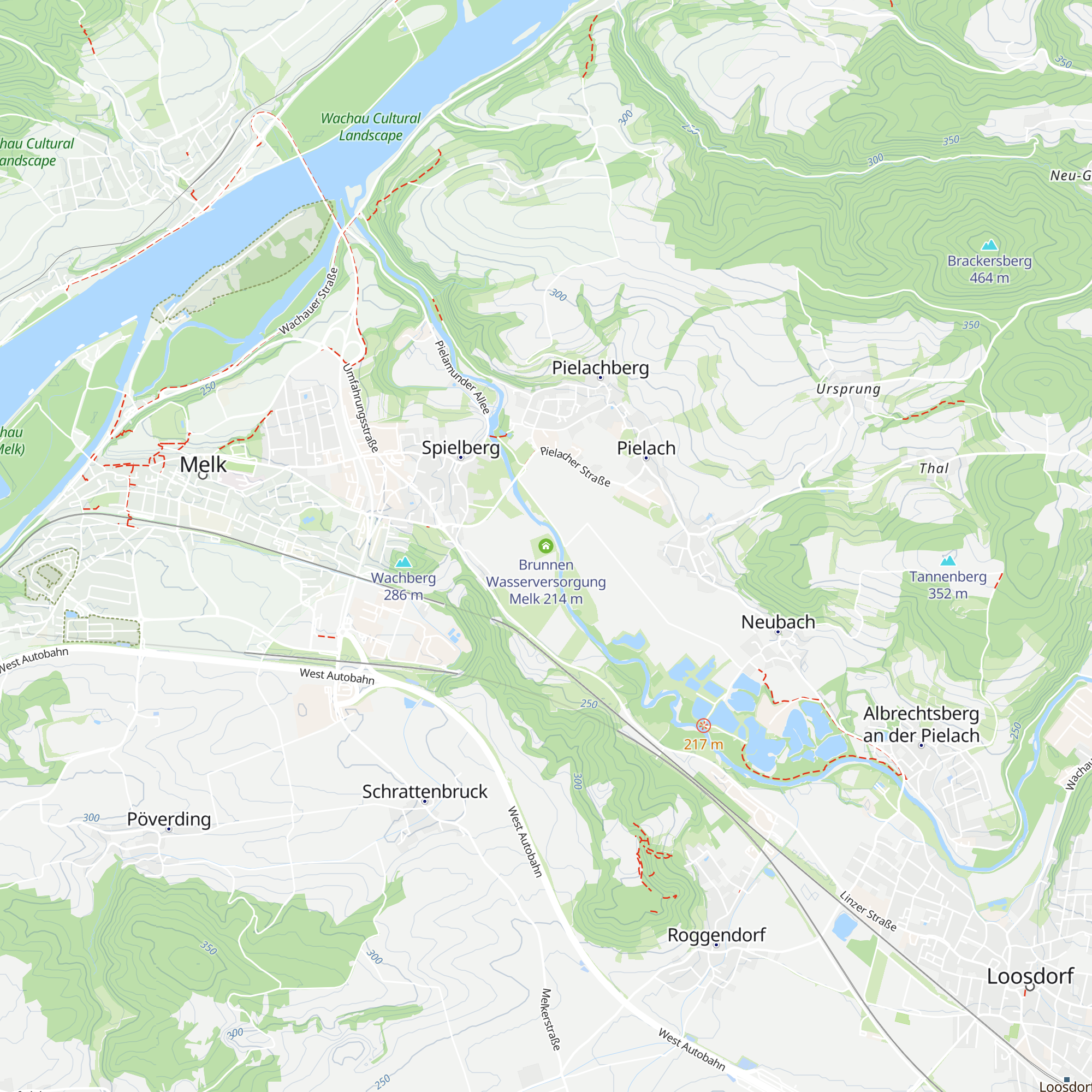 Brunnen Wasserversorgung Melk map