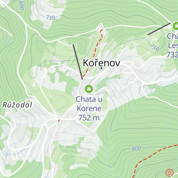 Map of Chata u Korene