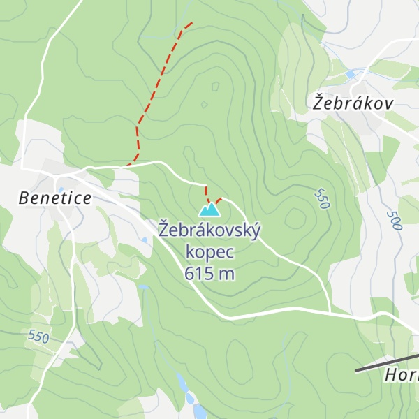 Map of Žebrákovský kopec