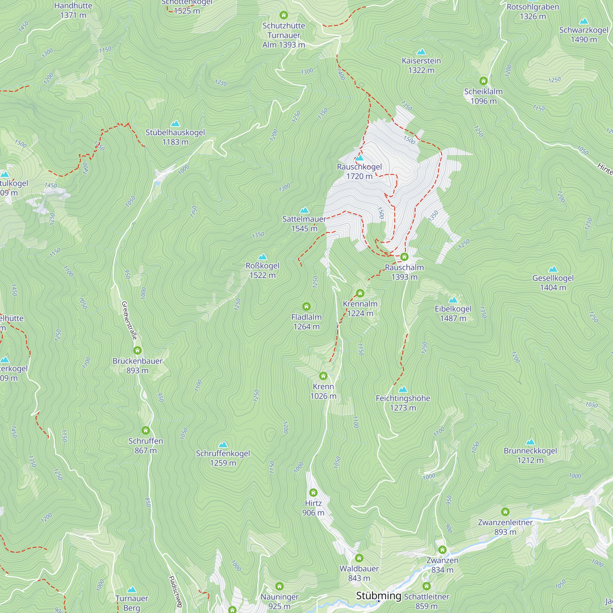 Fladlalm map