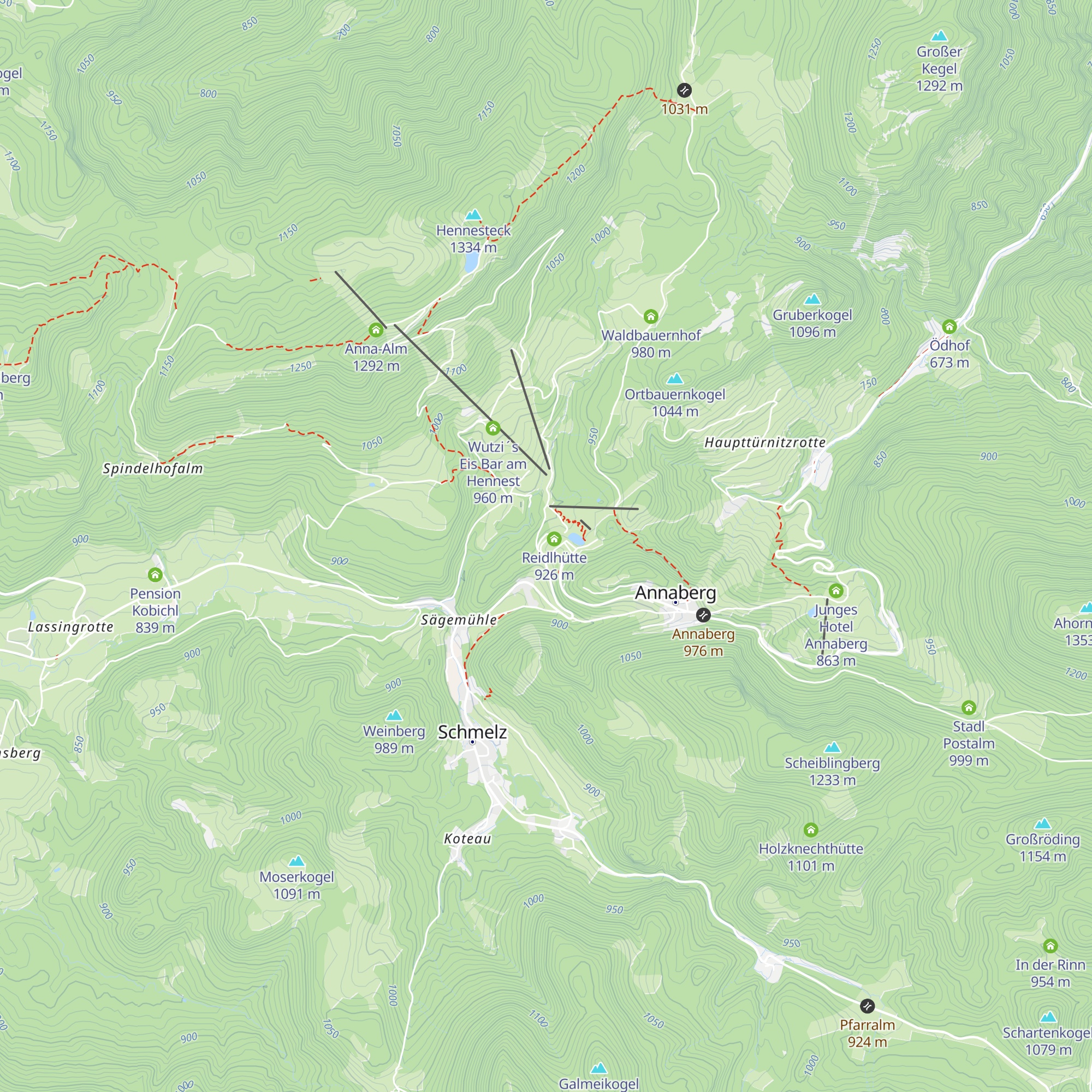 JUFA Hotel Reidlhütte map
