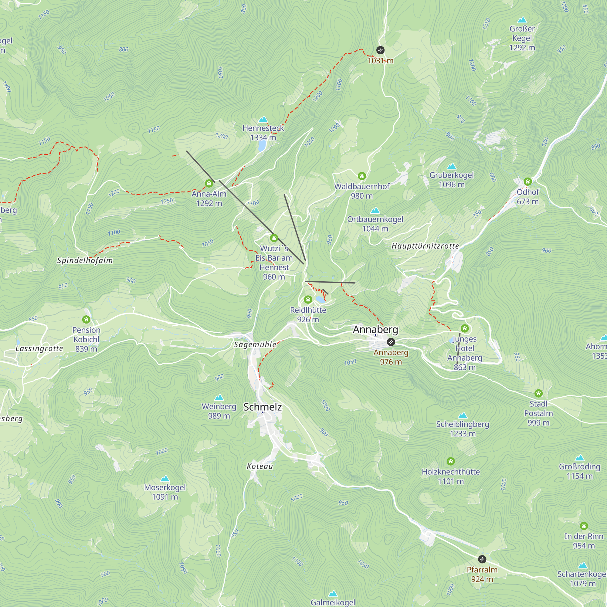 JUFA Hotel Reidlhütte map