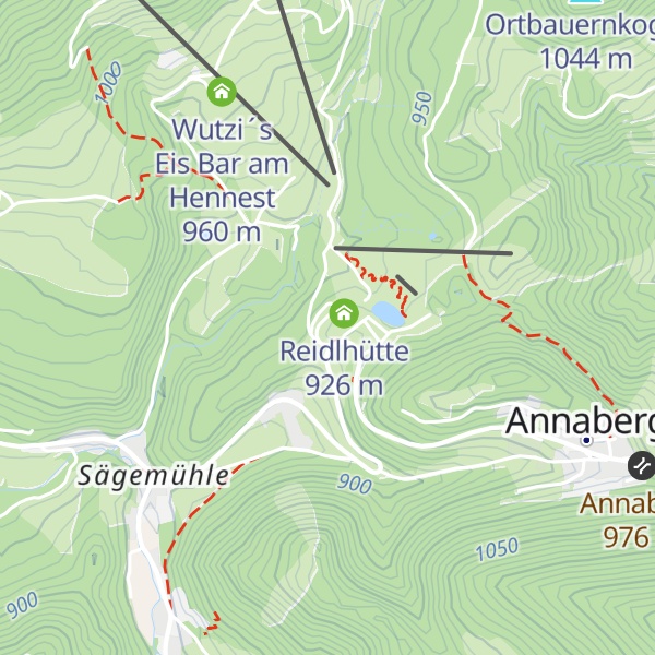 Map of JUFA Hotel Reidlhütte