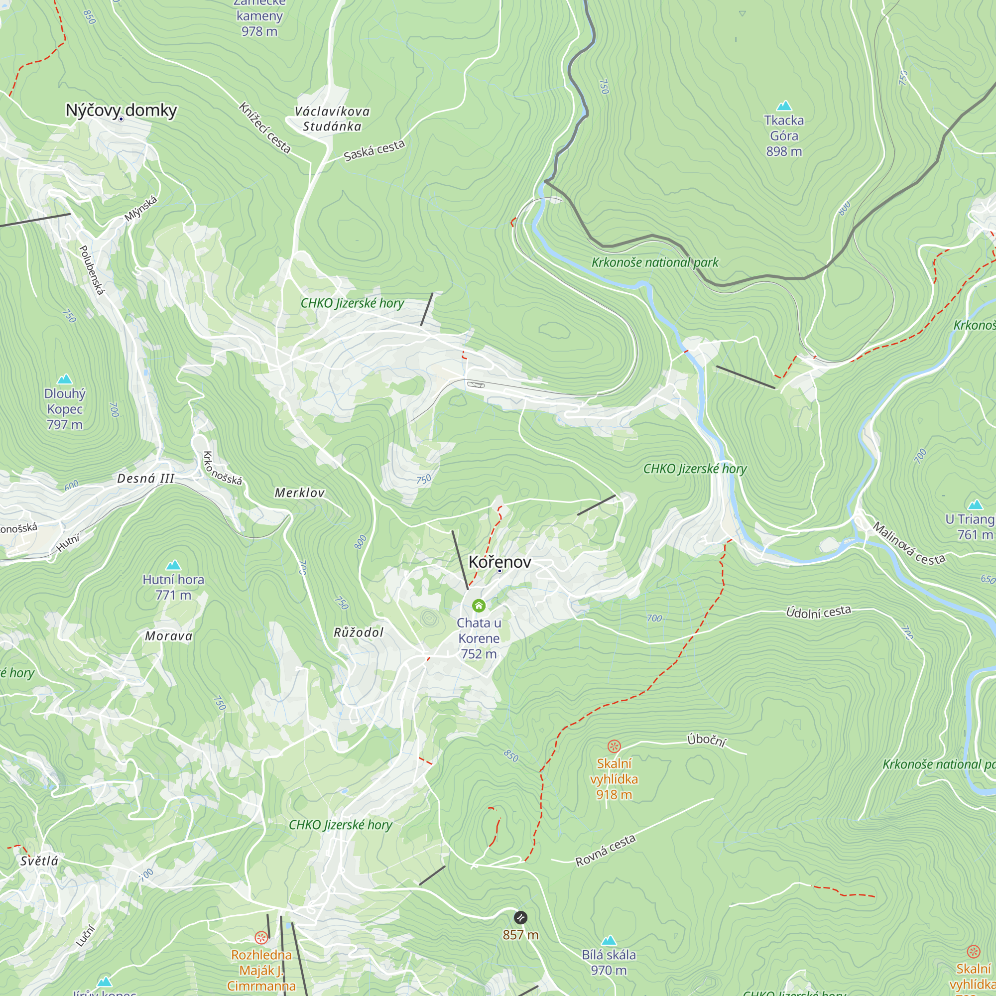 Chata Zvonice map