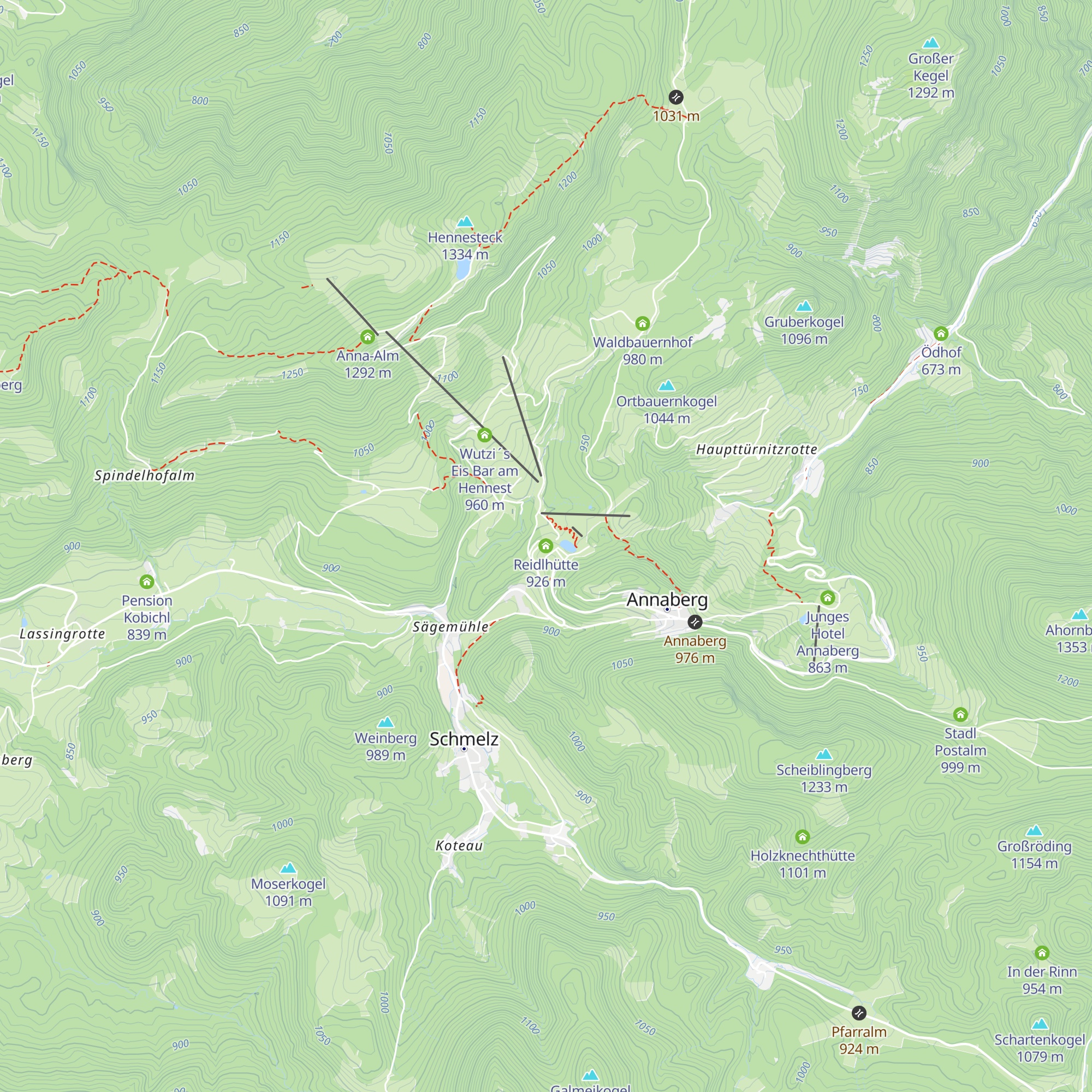 Reidlhütte map