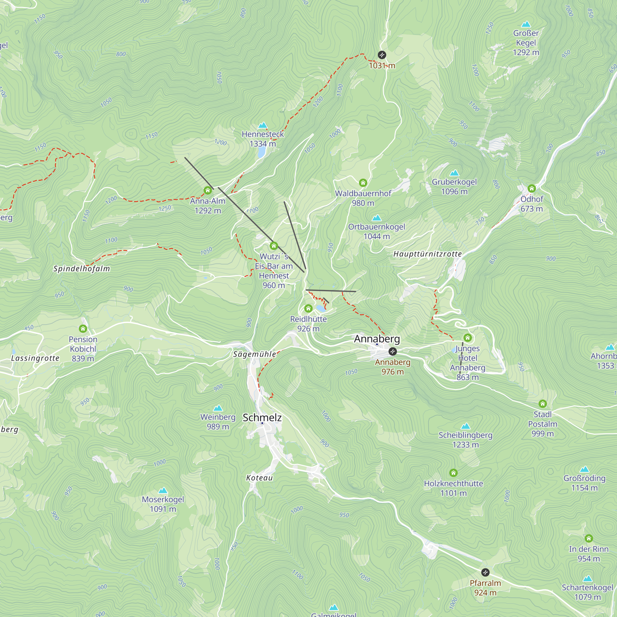 Reidlhütte map