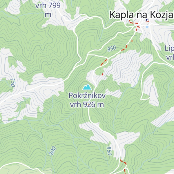 Map of Pokržnikov vrh