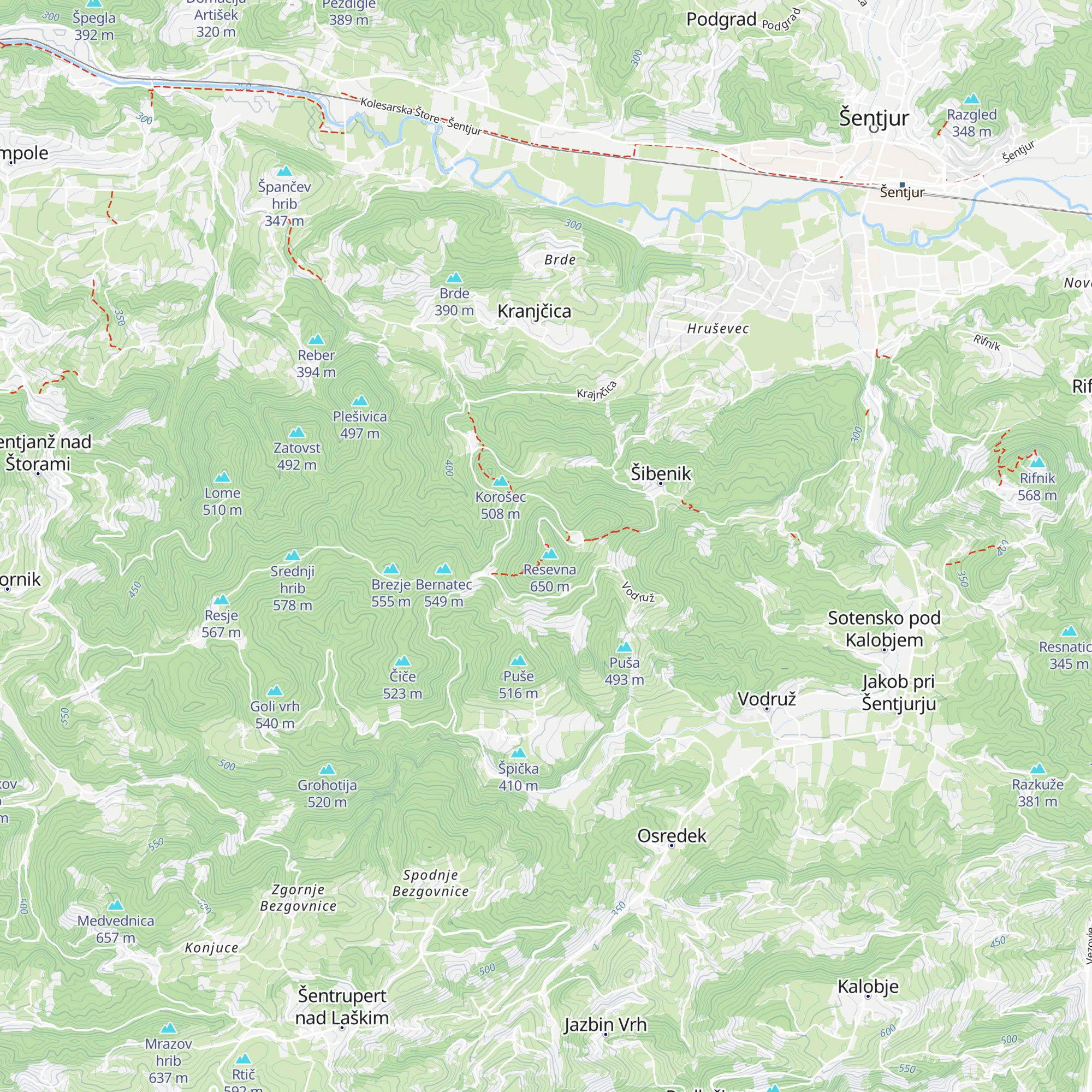 Planinski dom na Resevni map