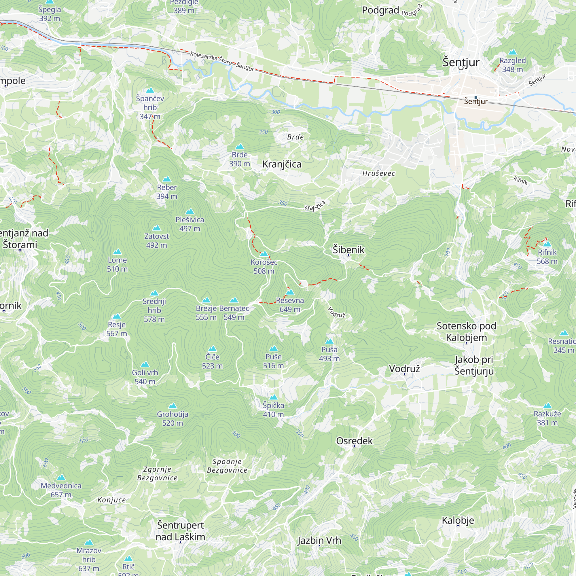 Planinski dom na Resevni map