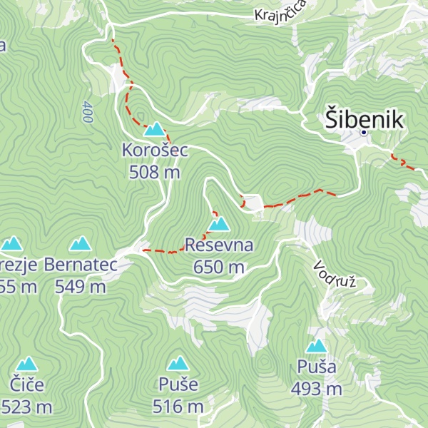Map of Planinski dom na Resevni