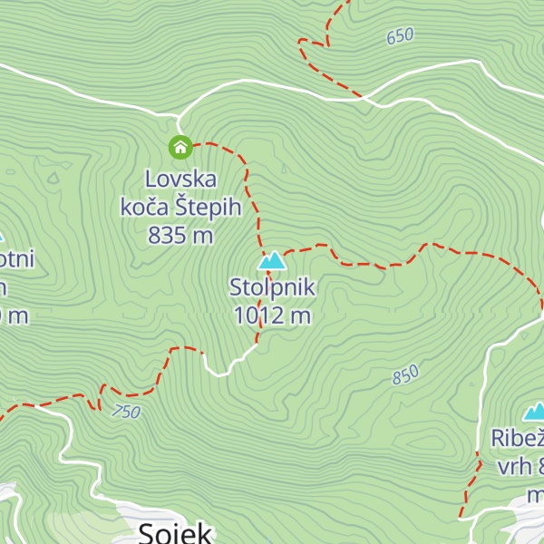 Map of Lisičji vrh